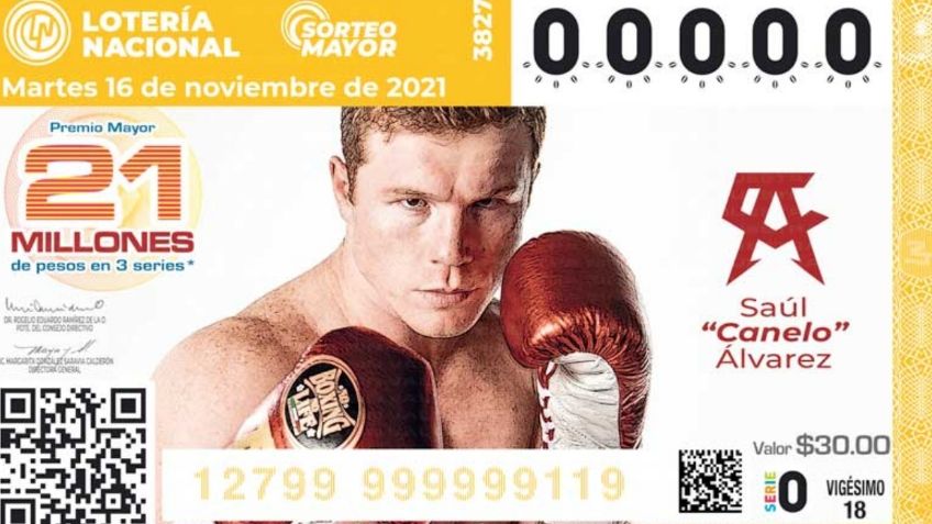 Canelo Álvarez ya tiene su 'cachito' de la Lotería Nacional