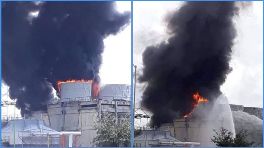 Se registra FUERTE INCENDIO en refinería de Cadereyta, Nuevo León | VIDEO