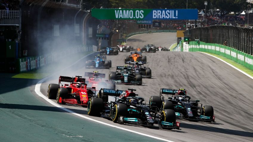 ¡Al rojo vivo! Hamilton gana el Gran Premio de Brasil; Checo Pérez queda cuarto