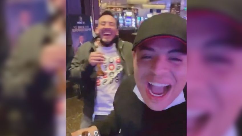 Eduin Caz, borracho y "sin guaruras" celebra cumpleaños de un amigo en Las Vegas