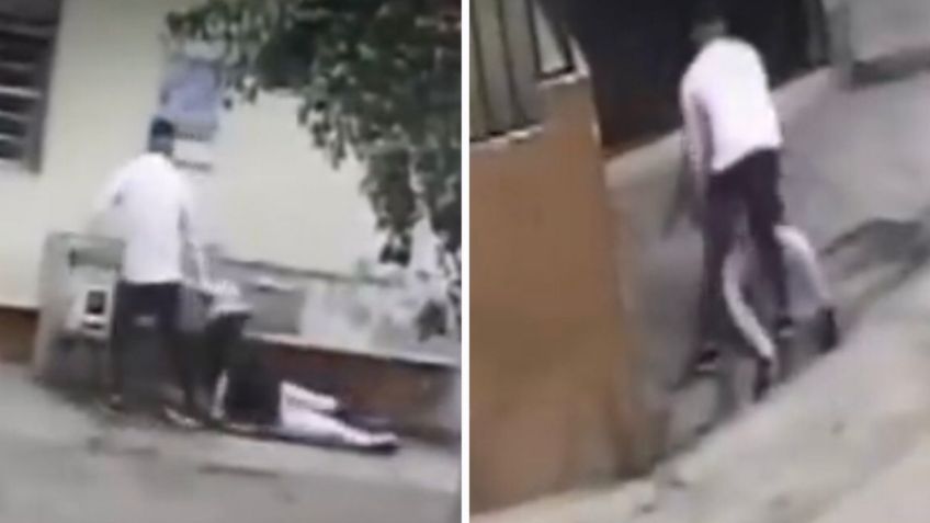 ¡indignante! Hombre golpea a su pareja en plena calle hasta desmayarla: VIDEO