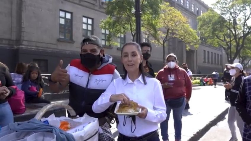 Responde Claudia Sheinbaum a críticas: están muy buenos los tacos