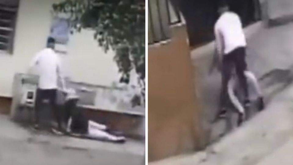 El hombre también agredió a otro sujeto que trató de intervenir para que dejara de golpear a su pareja. Foto: Especial