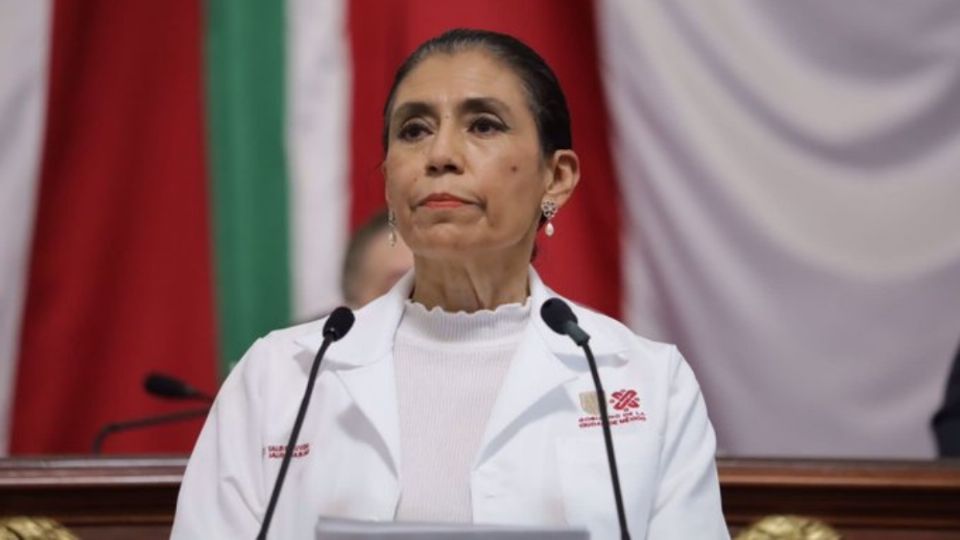 Oliva López Arellano, titular de salud en conferencia de prensa en el Palacio del Ayuntamiento. FOTO: Twitter