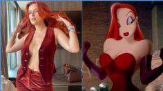 Bella Thorne roba suspiros con atuendo muy al estilo de Jessica Rabbit