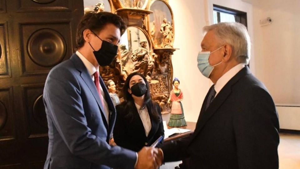 AMLO y Trudeau durante su reunión. Foto: Presidencia