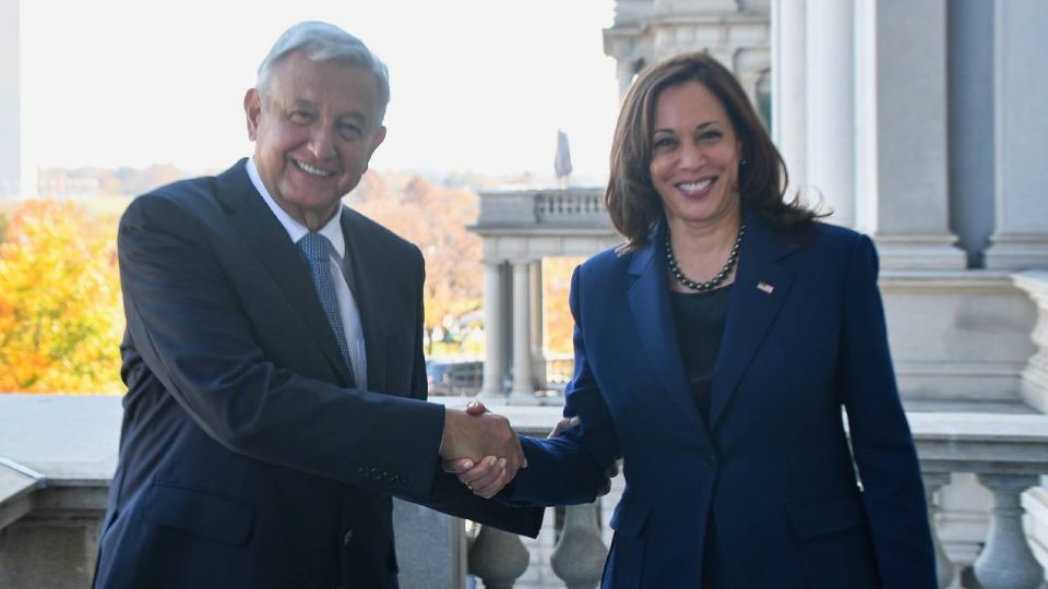 AMLO y Kamala Harris. Foto: Presidencia