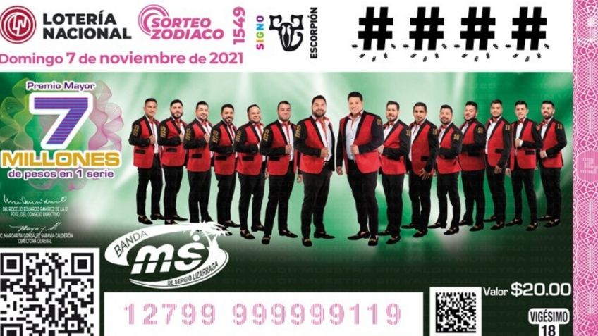 Banda MS: Lotería Nacional celebra los 18 años de la agrupación con la emisión de un 'cachito'