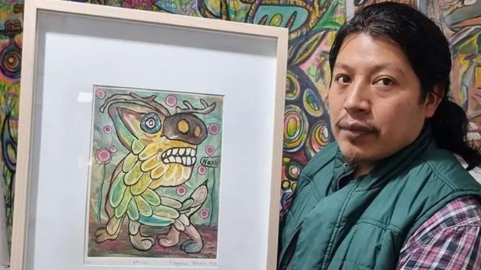 Filogonio Naxín es un artista plástico mazateco e ilustrador de libros infantiles. Foto: Instagram