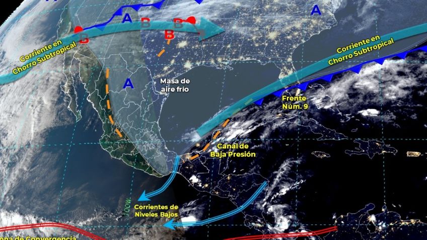 Frente Frío 23: Estos son los estados que tendrán intensas lluvias, rachas de viento y fuertes lluvias