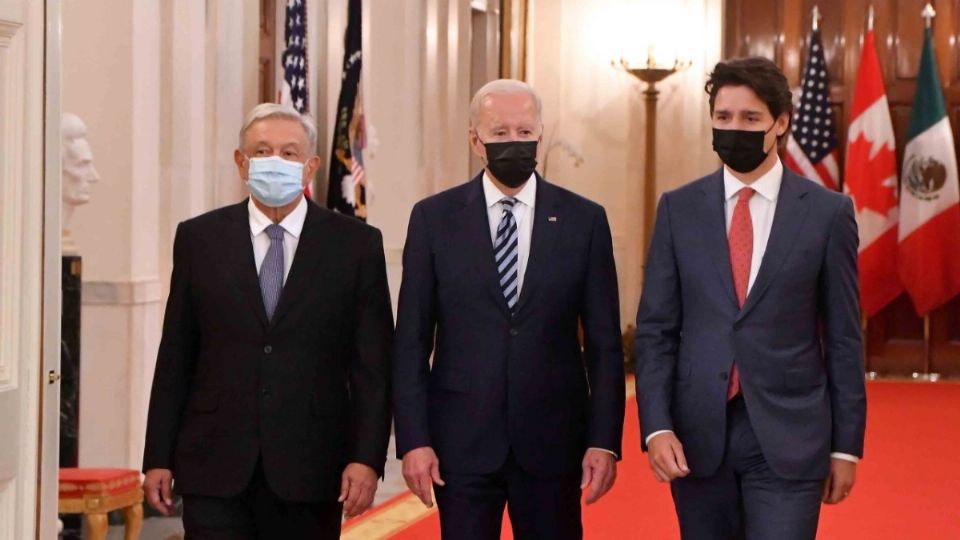 El presidente López Obrador se reunió con Joe Biden y Justin Trudeau en Washington. Foto: Archivo