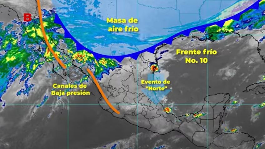 Frente Frío 10: Estos son los estados que tendrán fuertes lluvias, bajas temperaturas y heladas