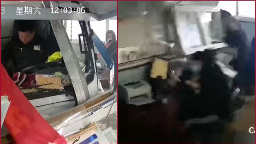 VIRAL: camión se queda sin frenos y aplasta a una trabajadora en su oficina | VIDEO