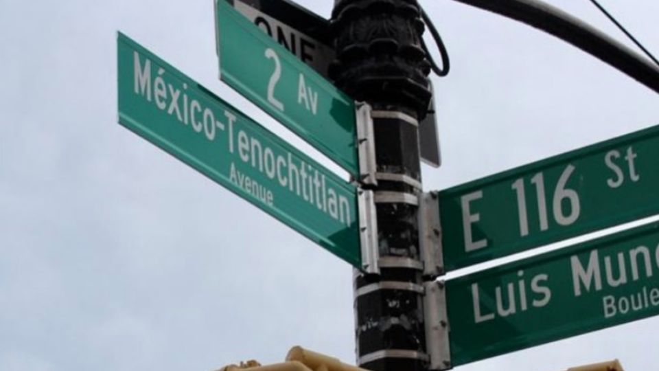 Inauguran en Nueva York la avenida México Tenochtitlan. Foto: Instagram @marcelo.ebrard