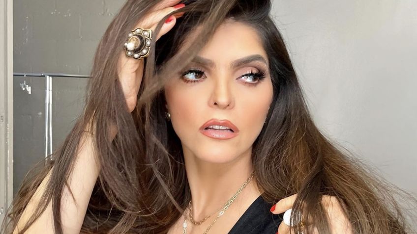 Ana Bárbara se luce con espectacular falda midi y blusa de lunares: FOTO