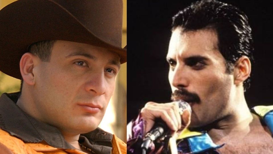 Valentin Elizalde y Freddie Mercury. FOTO: Especial