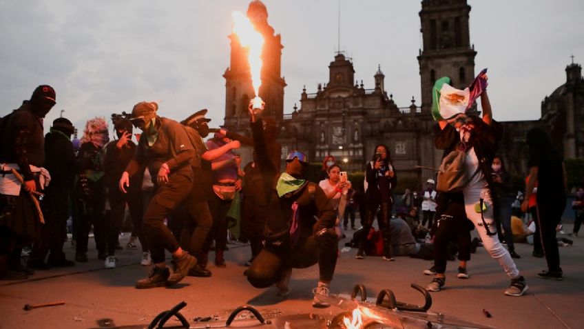 Minuto a minuto Marchas feministas: Protestas terminan con saldo de 17 personas lesionadas