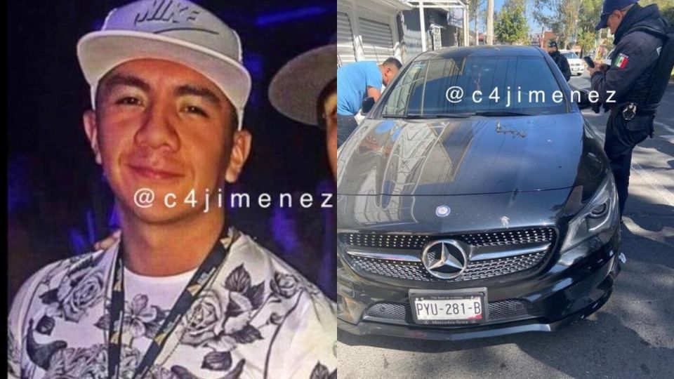 Ricardo Geovany Cayetano andaba en un auto Mercedes con placas PYU 281B (Foto: @c4jimenez)