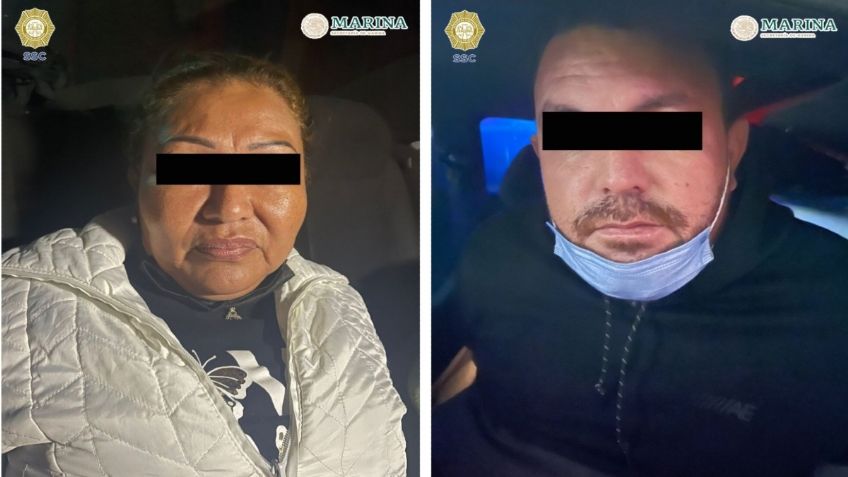 Elementos de la SSC y Marina detienen a dos personas con 49 paquetes de cocaína