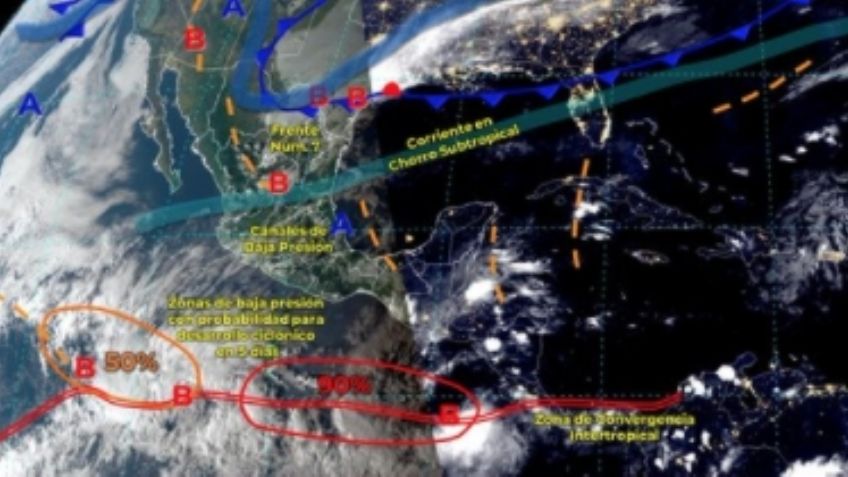 Frente Frío 7: Estos son los estados que tendrán fuertes lluvias y posibles torbellinos