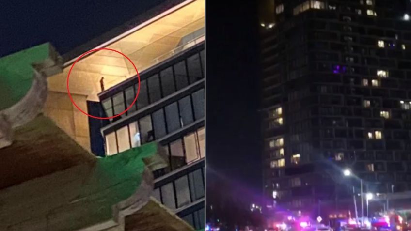 ¡Fuertes imágenes! Hombre se avienta desde lo alto de la Torre Adamant