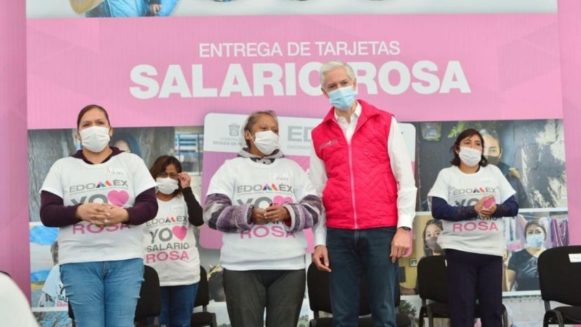 Alfredo del Mazo hace entrega del Salario rosa número 500 mil en Ecatepec