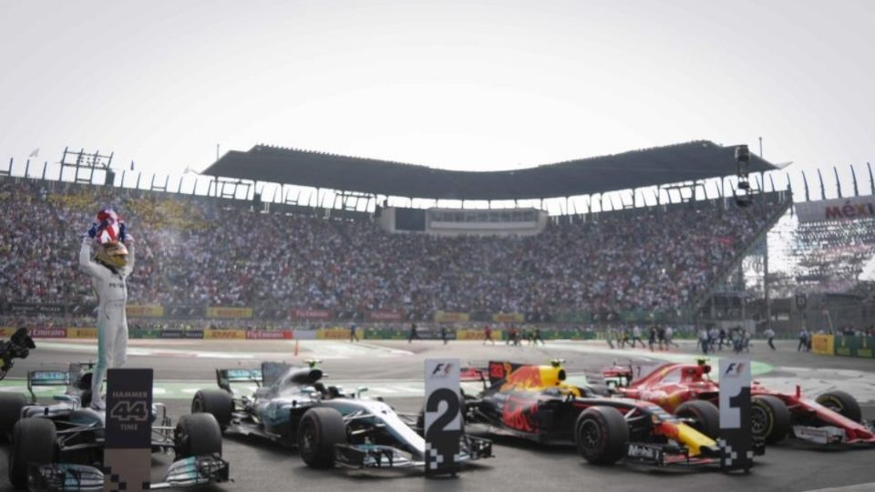 Lewis Hamilton celebra su sexto camponato del mundo en el Gran Prmeio de México 2019. Foto: Cuartoscuro