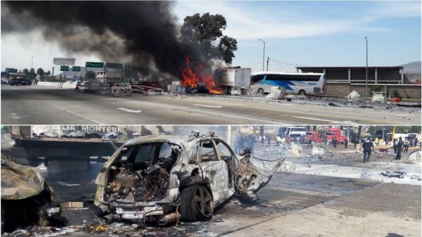 Accidente México-Puebla: el momento exacto del aparatoso choque de un tráiler en la caseta San Marcos| VIDEO