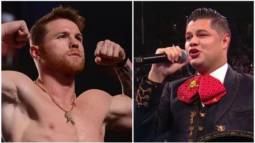 "Canelo" vs Plant: así entonó 'Pike' Romero el HIMNO NACIONAL mexicano| VIDEO