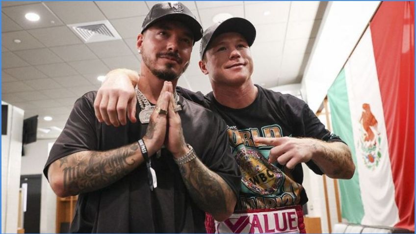 "Canelo" y J. Balvin encienden las redes con un BESO | FOTO