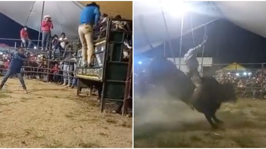 'Niño de Oro': Difunden VIDEO del MOMENTO EXACTO en que el jinete fue APLASTADO por un toro