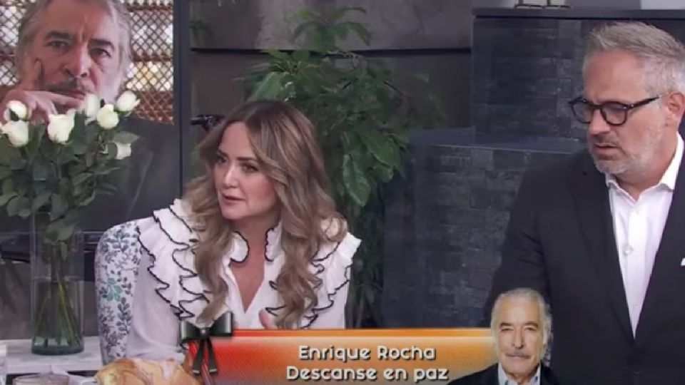 Andrea Legarreta recordó con gran cariño a Enrique Rocha. Foto: Captura de pantalla