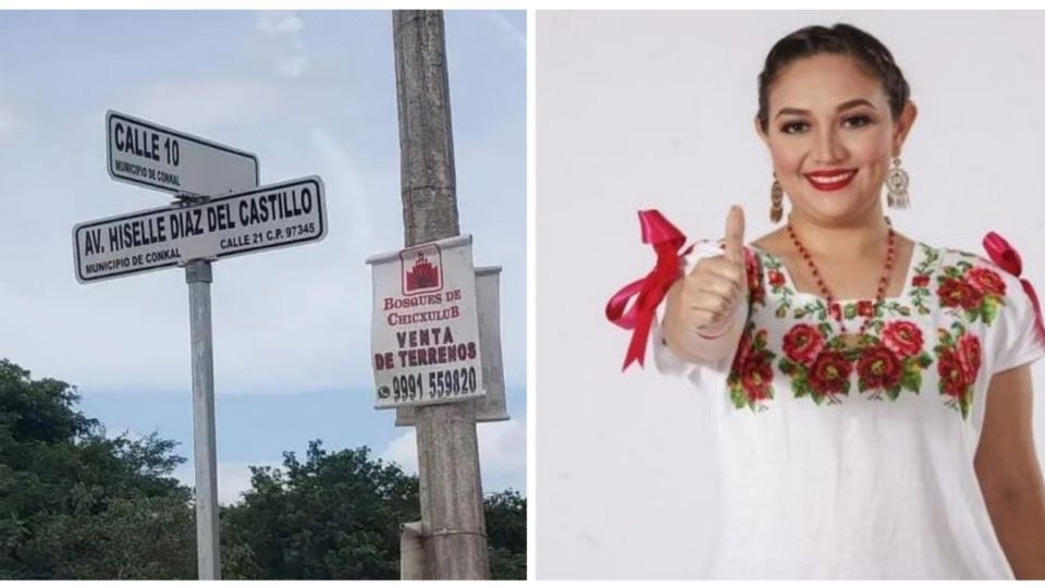 La calle lleva el nombre de Hiselle Díaz del Castillo 
FOTO: Especial