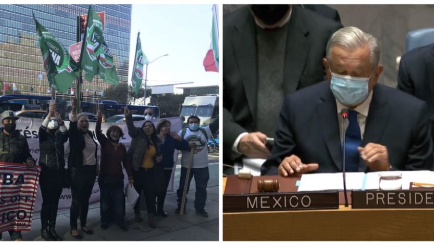 El tenso momento en que FRENA y seguidores de AMLO se encararon en Nueva York I VIDEO