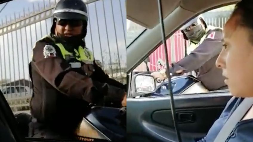 Edomex: Policía de Cuautitlán amenaza e insulta a automovilista | VIDEO