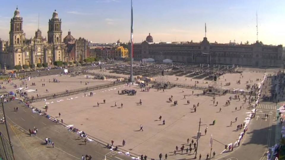 Cierres viales en el Zócalo. Foto: Especial