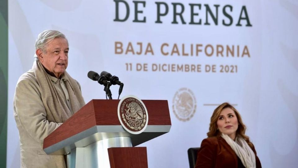 El presidente López Obrador dio una conferencia de prensa en Tijuana, Baja California. Foto: Especial