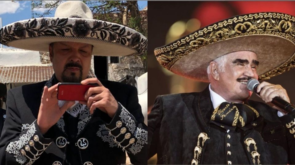 Pepe Aguilar y Vicente Fernández. Foto: Especial