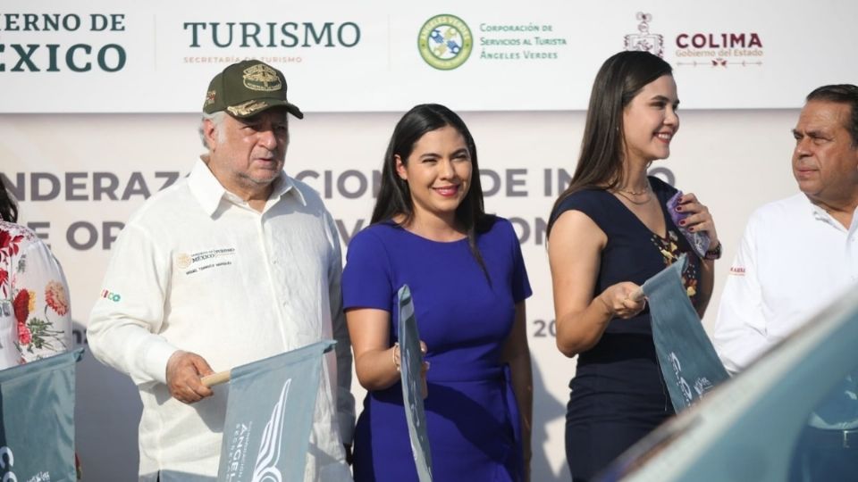 El titular de la Sectur y la gobernadora de Colima dieron el banderazo al Operativo Vacacional Invierno 2021. Foto: Especial