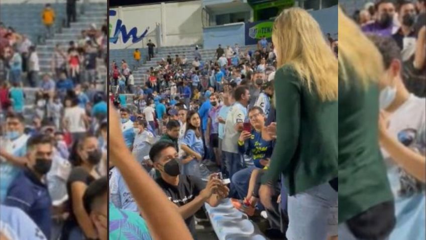 ¡El amor, el amor! Propuesta de matrimonio se roba la final de la Liga de Expansión | VIDEO