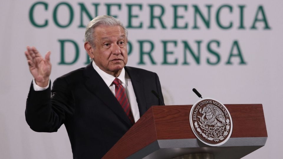 El presidente López Obrador durante su conferencia matutina. FOTO: Cuartoscuro