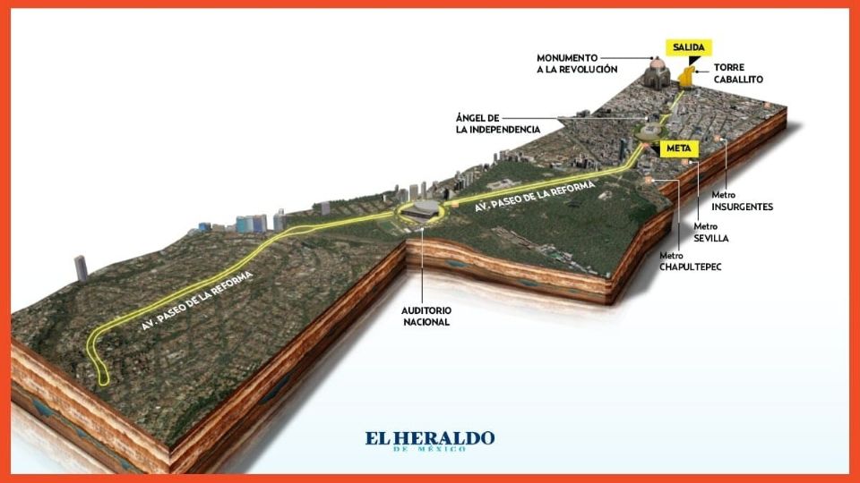 La Ciudad de México organiza el último 21k del año en el país, para concluir la temporada. Arte: Christian Chacón
