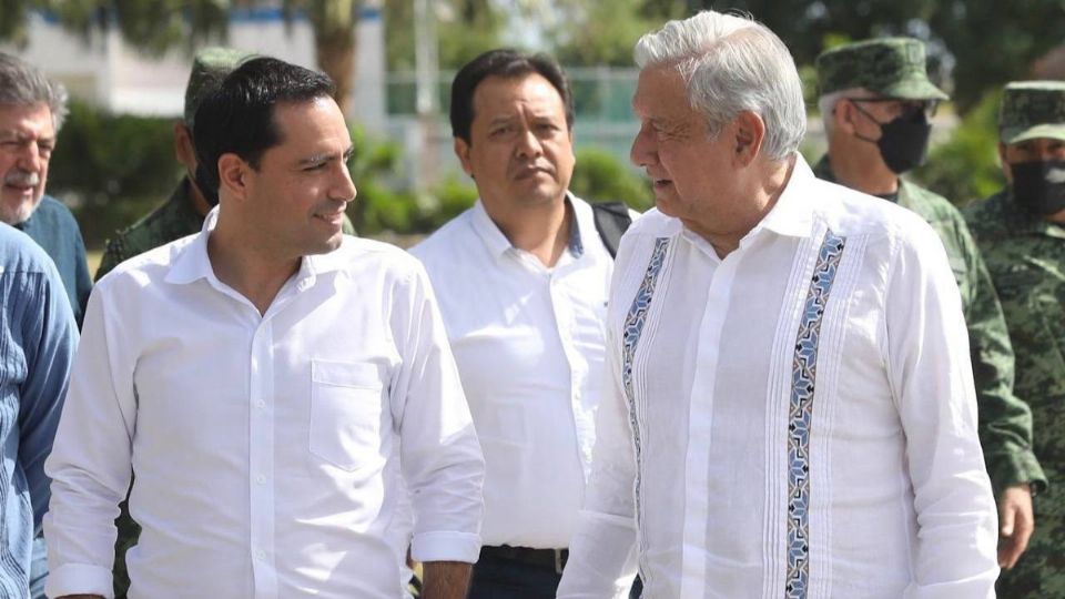 El gobernador Mauricio Vila y el presidente Lopez Obrador. Foto: Especial