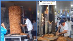 "Los cuñados" arman el trompo al pastor más grande de México en Aguascalientes | VIDEO VIRAL