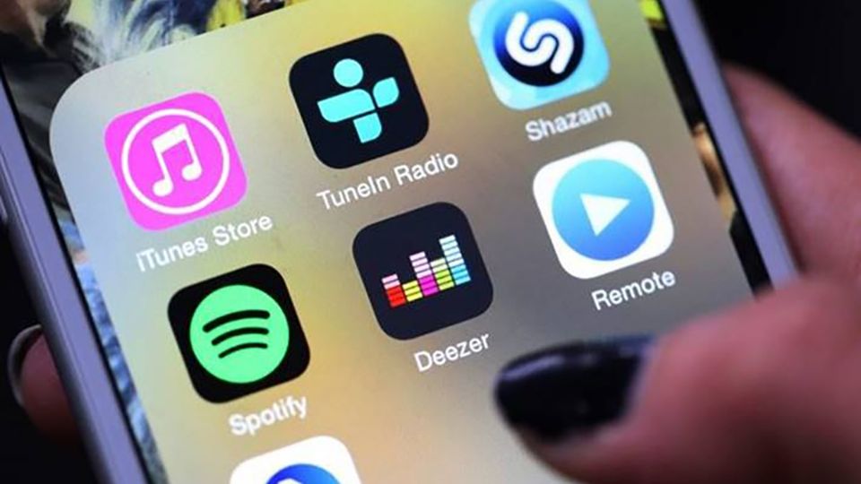 Apps de streaming de música.