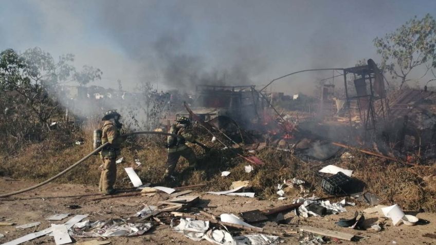 Explosión de pirotecnia en una bodega Morelia deja como saldo un hombre lesionado