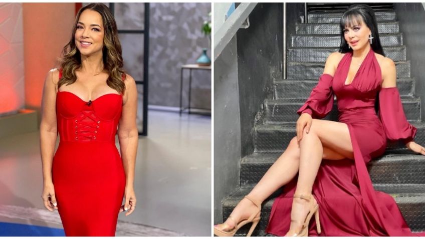 Adamari López le copió el look navideño a Maribel Guardia, ¿a quién le queda mejor?