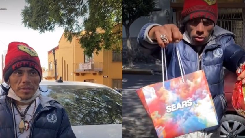 Hombre en situación de calle sorprende a Tiktoker con generoso regalo de Navidad: VIDEO