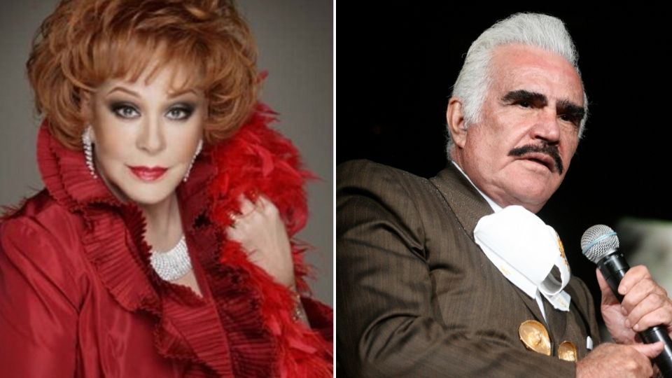 Silvia Pinal y Vicente Fernández eran muy buenos amigos. Foto: Especial