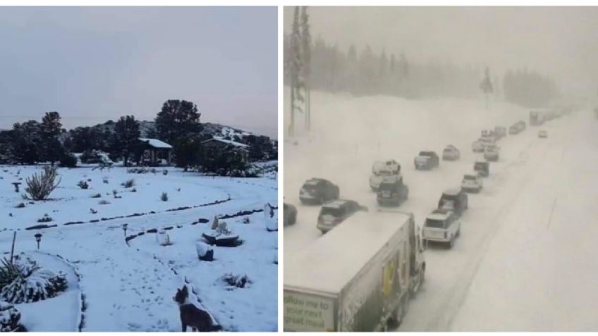 Nevadas en Baja California provocan el cierre de carreteras; éstas son las rutas afectadas | FOTOS